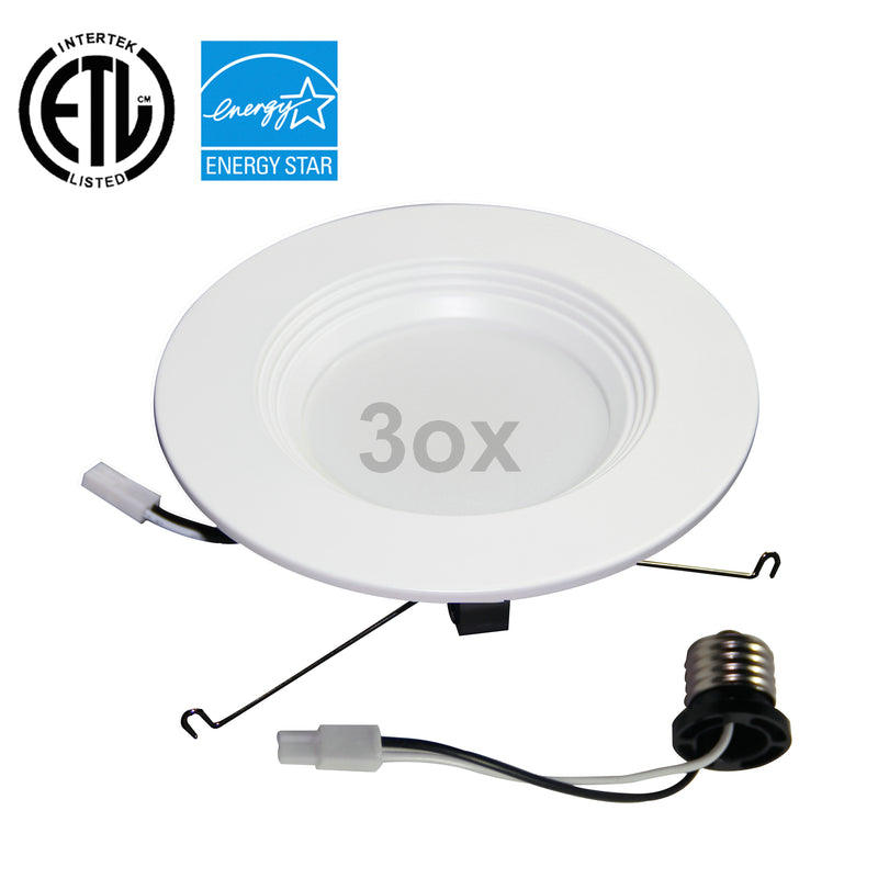 3ox 12 Pack 5'' 6" Dimmable LED Disk Light Flush mount Retrofit Downlight Kits LED Ceiling Lamp Downlight